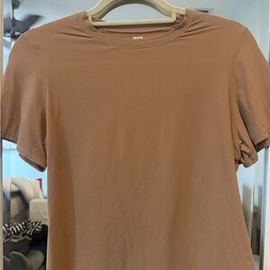 SKIMS Tan Short Sleeve Top